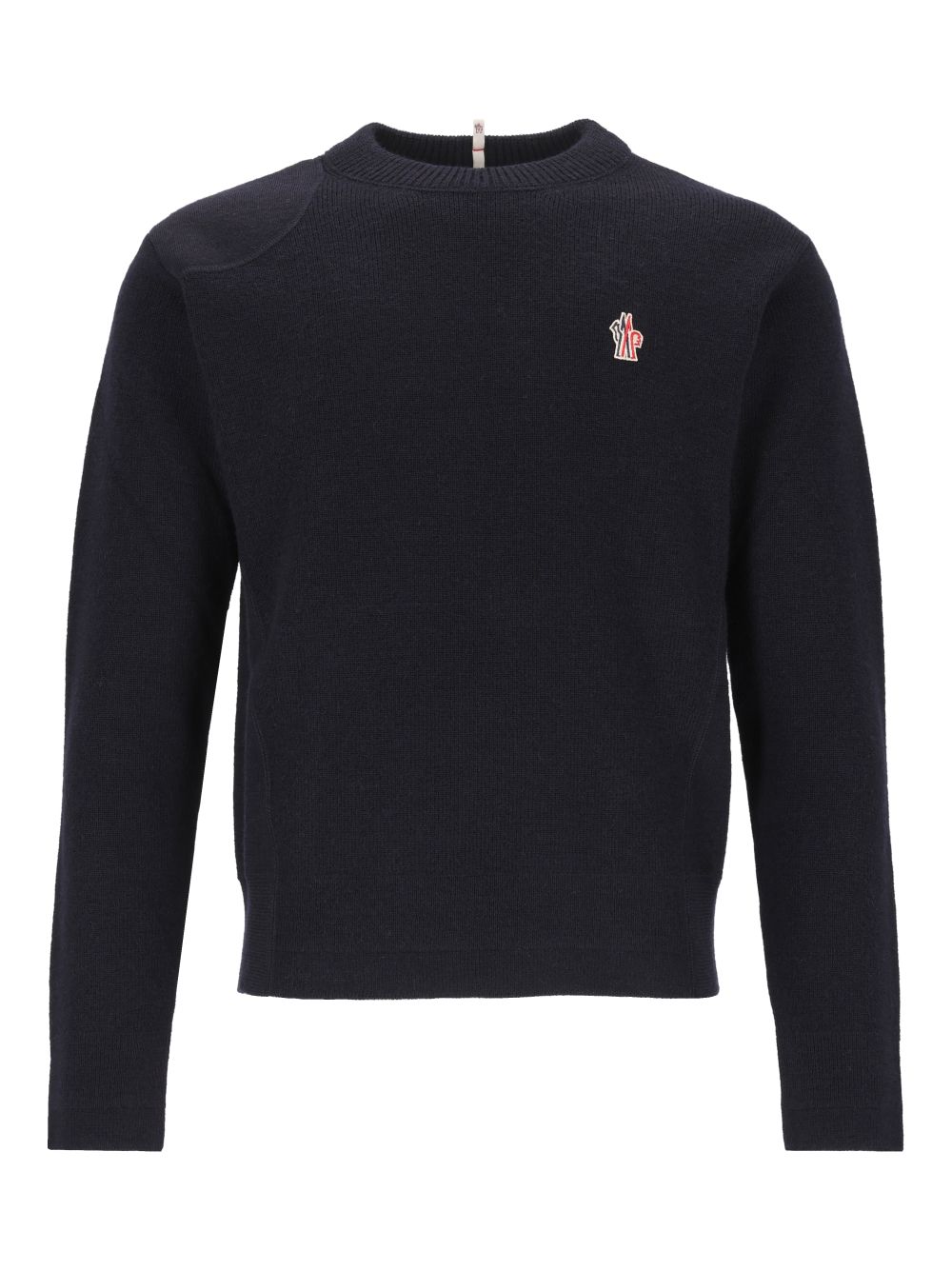 Moncler Grenoble Wool Sweater With Logo Knitwear - Blu | b1db5a54efa1e9b7f666bd6971cb936e93bea74b