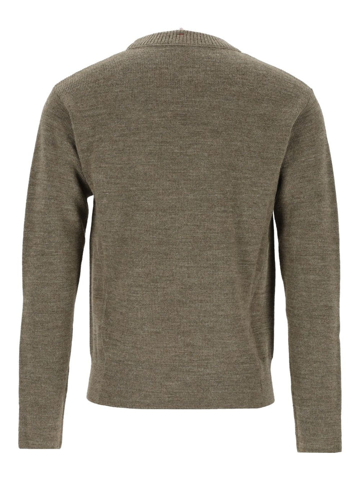 Moncler Grenoble Crew Neck Knitwear Grey