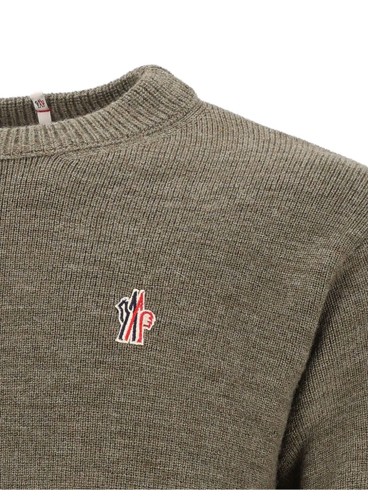 Moncler Grenoble Crew Neck Knitwear Grey