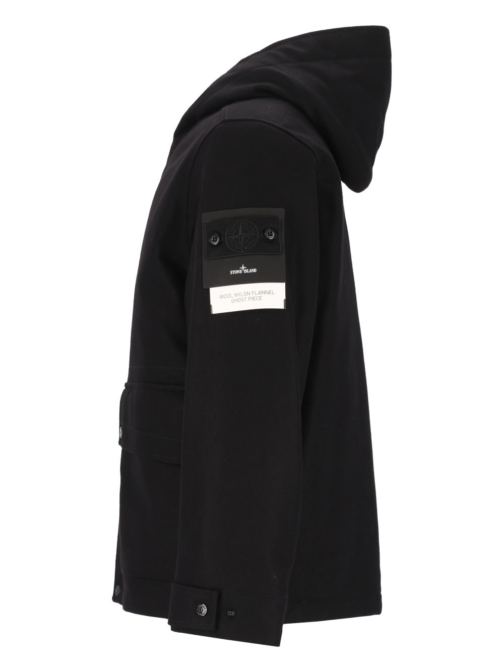 Stone Island Cloth Hooded Coat Giacche - Nero | e3e4219288cbb84e05a66db23009401dfce0fd5a