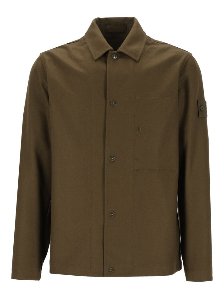 Stone Island Coated Giacche - Verde | c253aa6a7650945d66af239422e45fb6187570c1