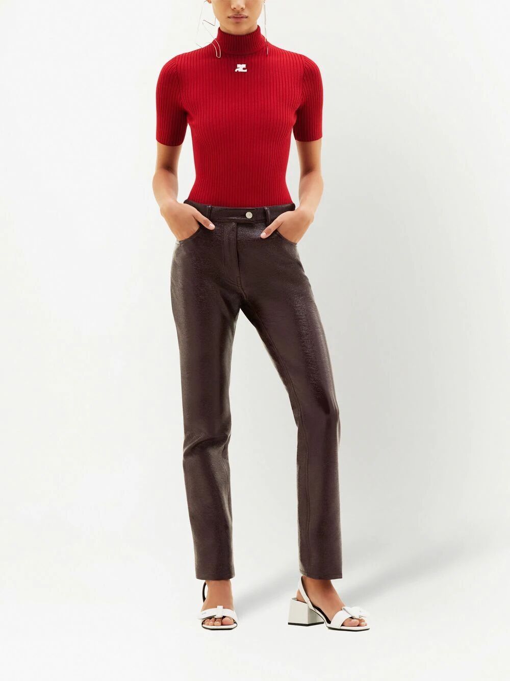 Courreges Turtle neck - Rosso | 47d1b11a2a73e6324c28f1a6f0e76f82e7335254