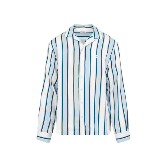 Striped Bowling Viscose Shirt