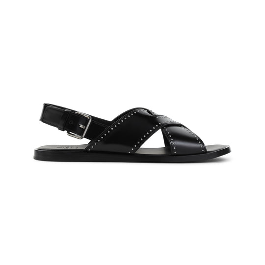Black Calf Leather Oksana Met Sandal