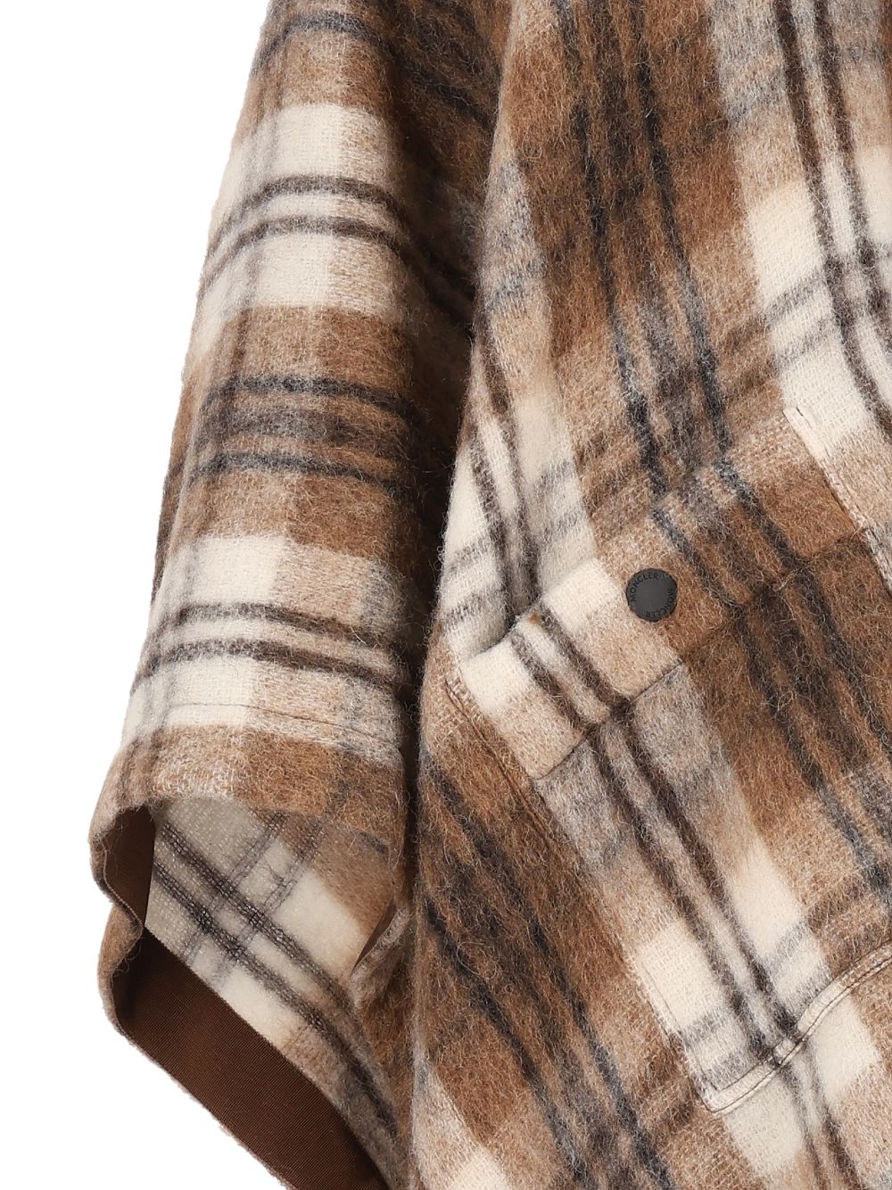 Moncler Grenoble Cape With Shearling Collar Giacche - Marrone | 43694ae31f2caaba90e75ca742fbc187b4daa8be