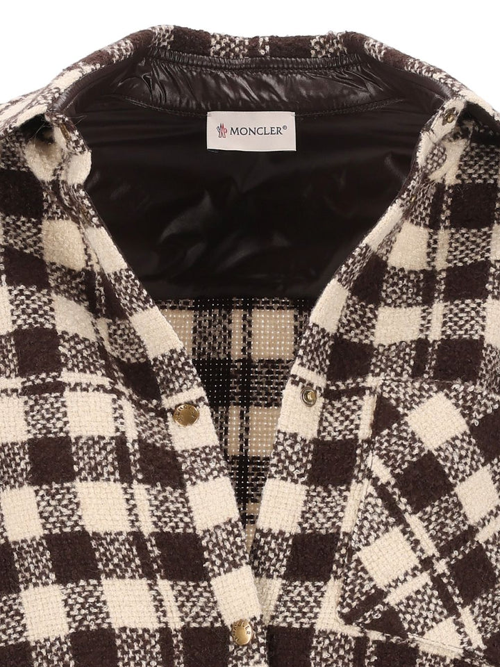 Moncler Checked Overshirt Shirts - Marrone | cb1c52f2b0ee59d0f7d4ec0ec1d31e75552aacc3