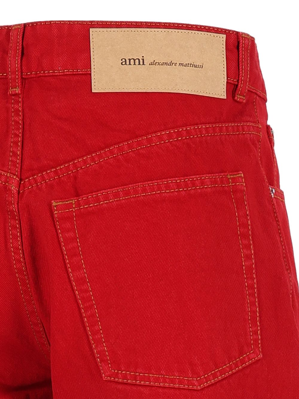 Ami Wide-Leg Straight Jeans - Rosso | 77da0ac3953dff2fd940bf741f02afba2f21e4c3