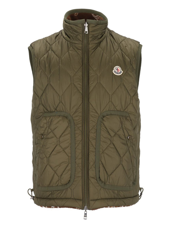 Moncler Reversible Vest Coats - Verde | 8dcdeff6054143268809ae662d6b0e1c39a45ca2