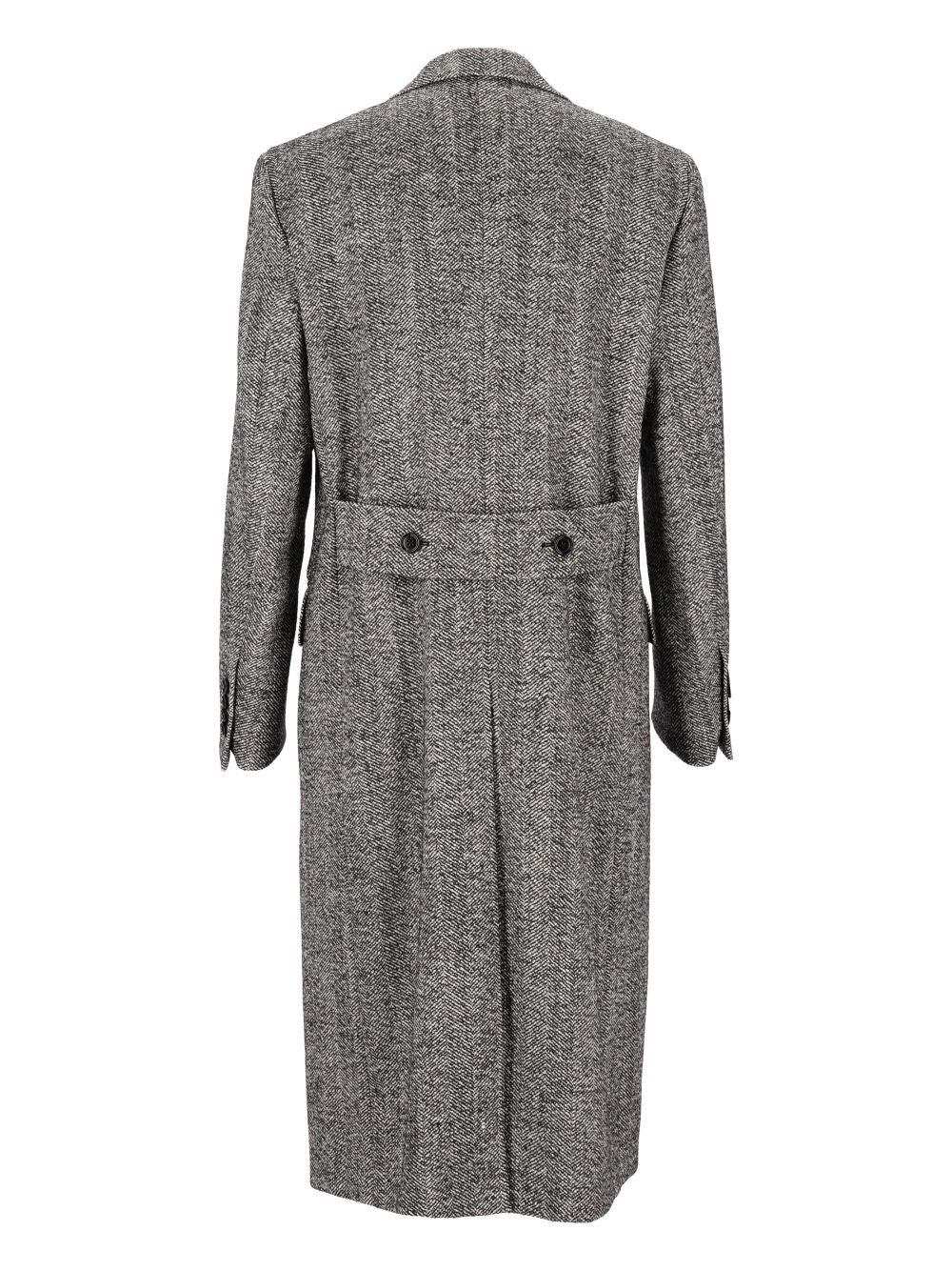 Dolce & Gabbana Double-Breasted Herringbone Coat Coats - Multicolor | efb90e775506b6ed621c2f42571ae853f4700b0f