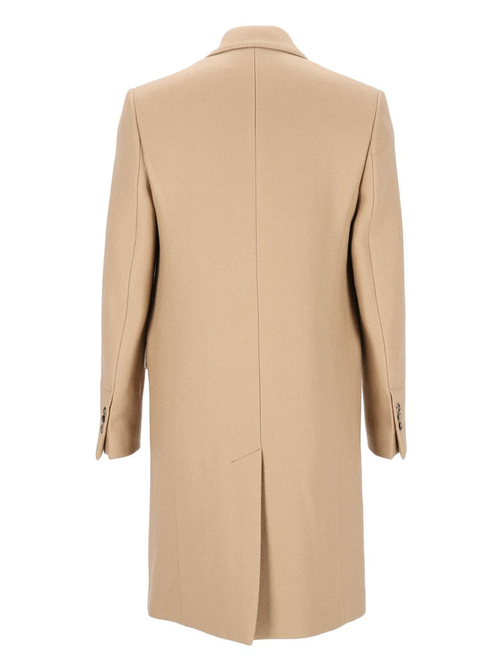 Ami Double-Breasted Wool Coat Coats - Beige | d95d05bb93d59728cb7ed91ace1e6031c407f1e6