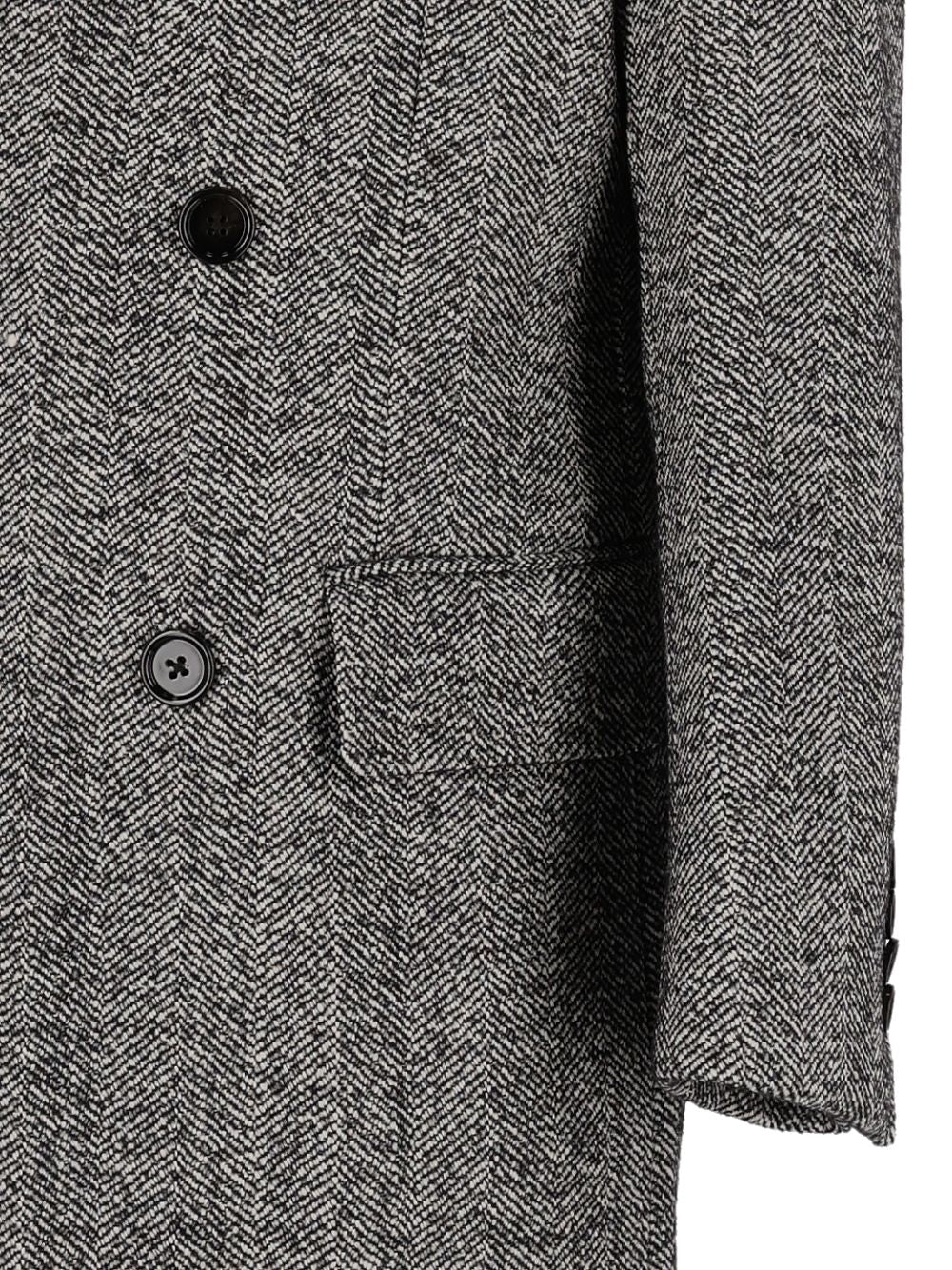 Dolce & Gabbana Double-Breasted Herringbone Coat Coats - Multicolor | 2e0a57368fd2f59e31ea8209d720181d44c4bf98