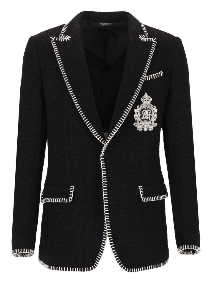 Dolce & Gabbana Single-Breasted Blazer With Embroidery Giacche - Nero | 0f0bbc4865aad1d9d8ed6095a2b9c5f79d45d717