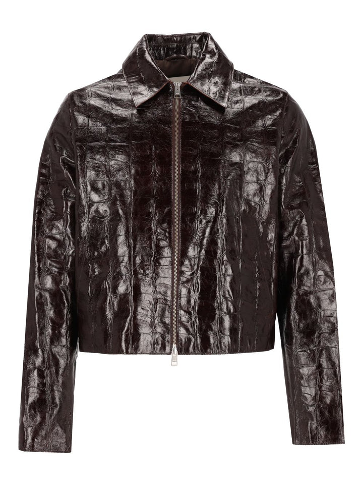 Ami Jacket With Crocodile-Effect Print Giacche - Bordeaux | 5892b64c7fef287d6ab7c94c38529e555a6ecccc
