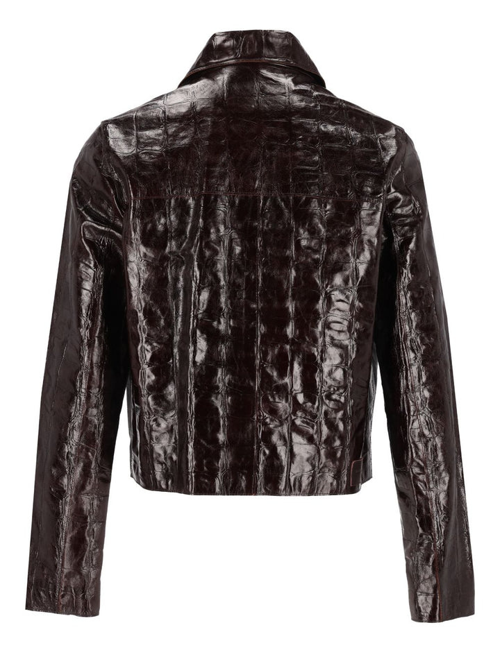 Ami Jacket With Crocodile-Effect Print Giacche - Bordeaux | beda7bd08d3943b375b410c65031fc873702b739