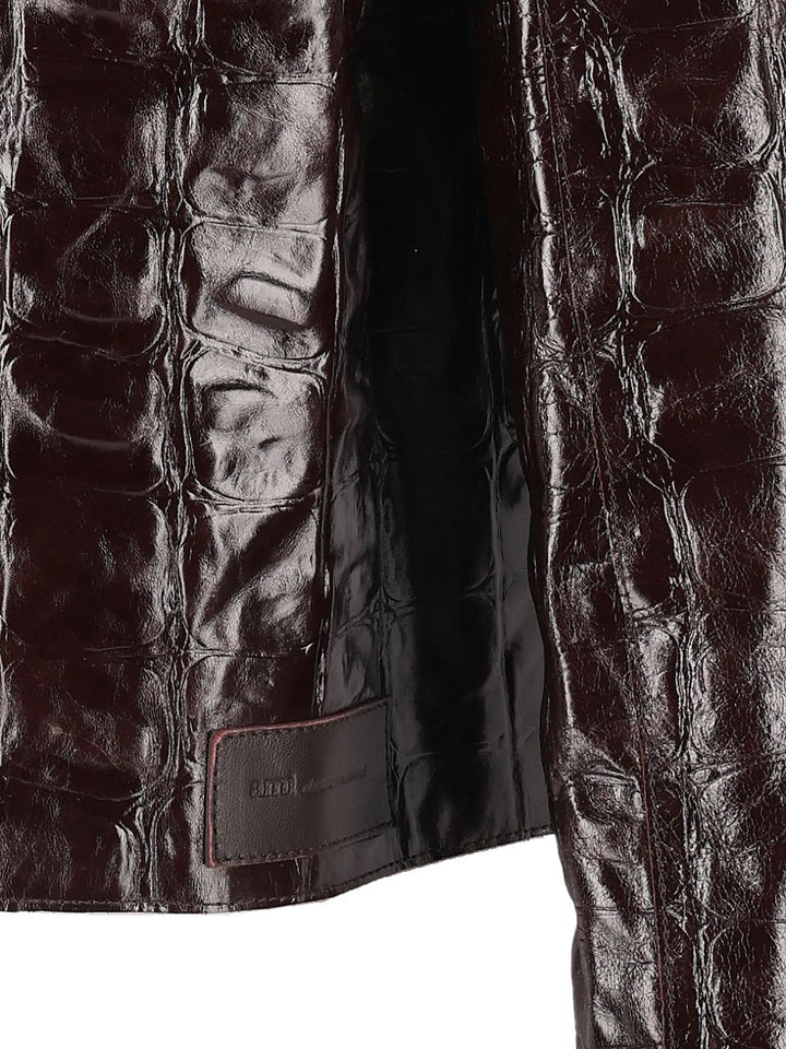 Ami Jacket With Crocodile-Effect Print Giacche - Bordeaux | eb4989ee892bf311a5fc181e48a35187c847ce1b