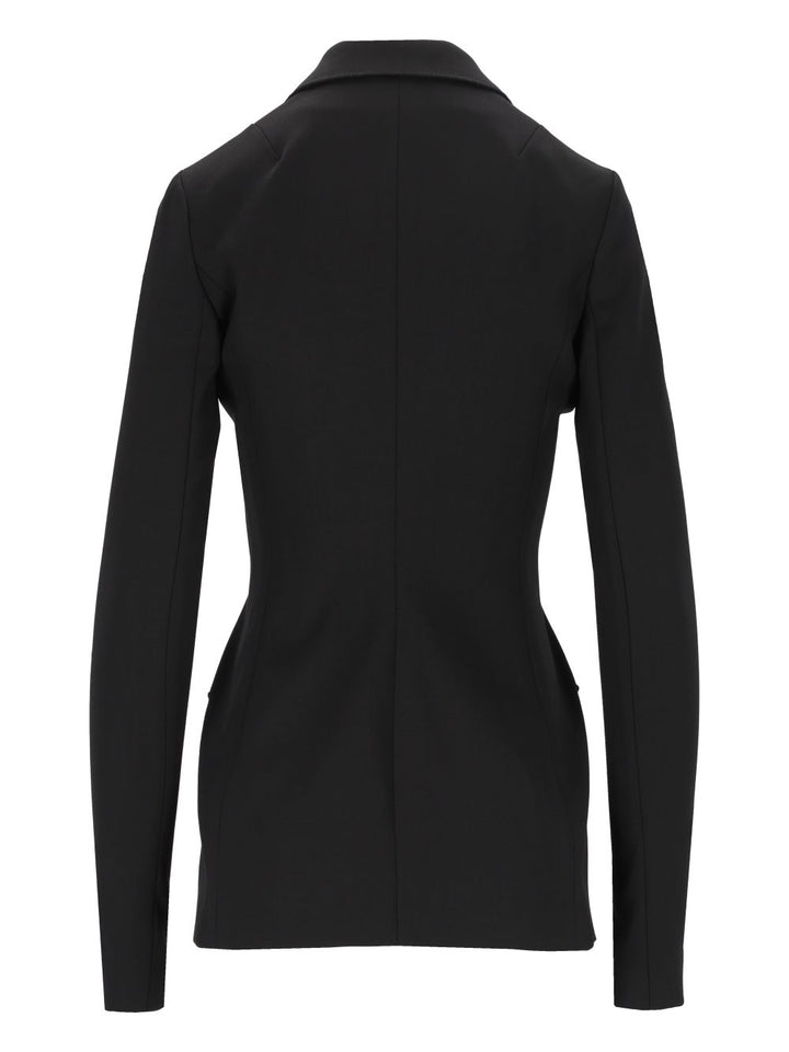 Dolce & Gabbana Double-Breasted Stretch Blazer Giacche - Nero | db229e7413960613e9829f84f73b40e84fd71705