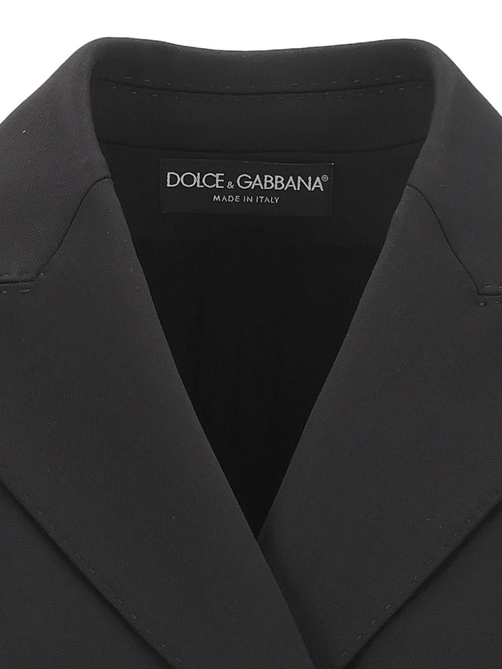 Dolce & Gabbana Double-Breasted Stretch Blazer Giacche - Nero | 16501420f8b965281b1d2c6a0fd013affee49af5