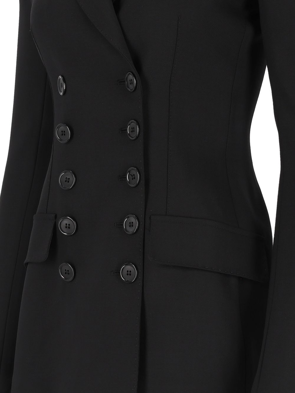 Dolce & Gabbana Double-Breasted Stretch Blazer Giacche - Nero | 7075cfc497b93b414e451fe42393131539e72487