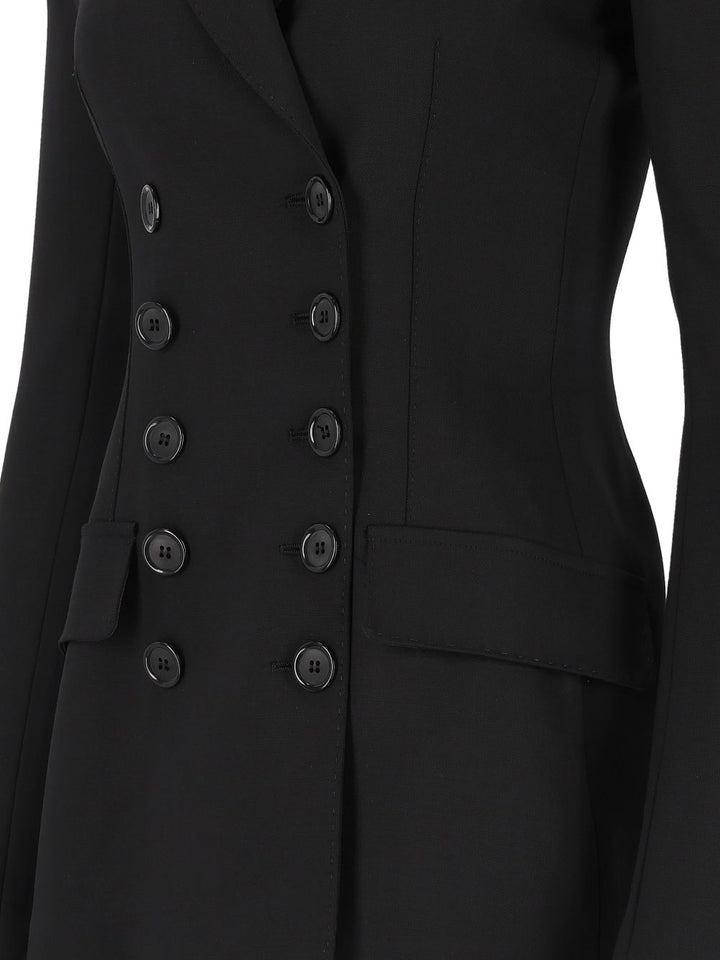 Dolce & Gabbana Double-Breasted Stretch Blazer Giacche - Nero | 7075cfc497b93b414e451fe42393131539e72487
