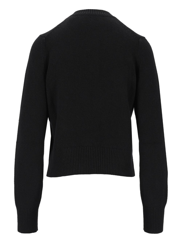 Burberry Wool And Cashmere Cardigan With Ekd Knitwear - Nero | 7d3caff93b6f9e41947f1f361ada60f9130f3772