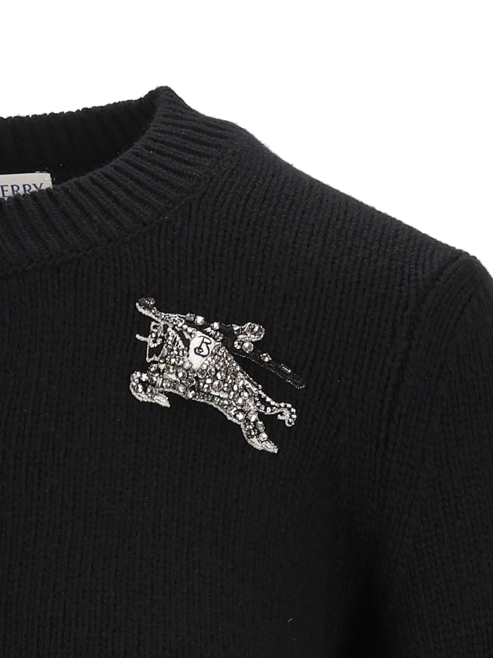 Burberry Wool And Cashmere Cardigan With Ekd Knitwear - Nero | 15d1e8c9fe7978bba3d3e20fb0b1b37c285fc4ec