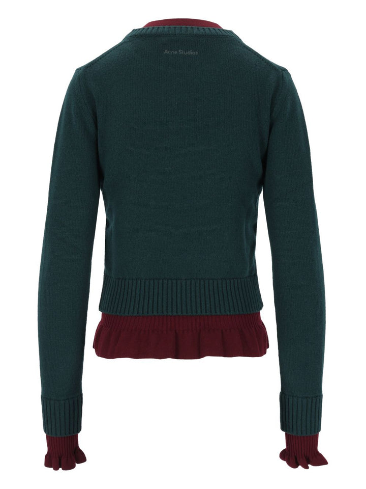 Acne Studios Layered Sweater Knitwear - Verde | 6f14cd1f8d323a25c9a58d6360394607b4921da4