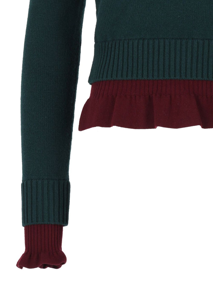 Acne Studios Layered Sweater Knitwear - Verde | 56ce69bd1ce62267ecb4f8c4a4aeb4e846cbe3ab