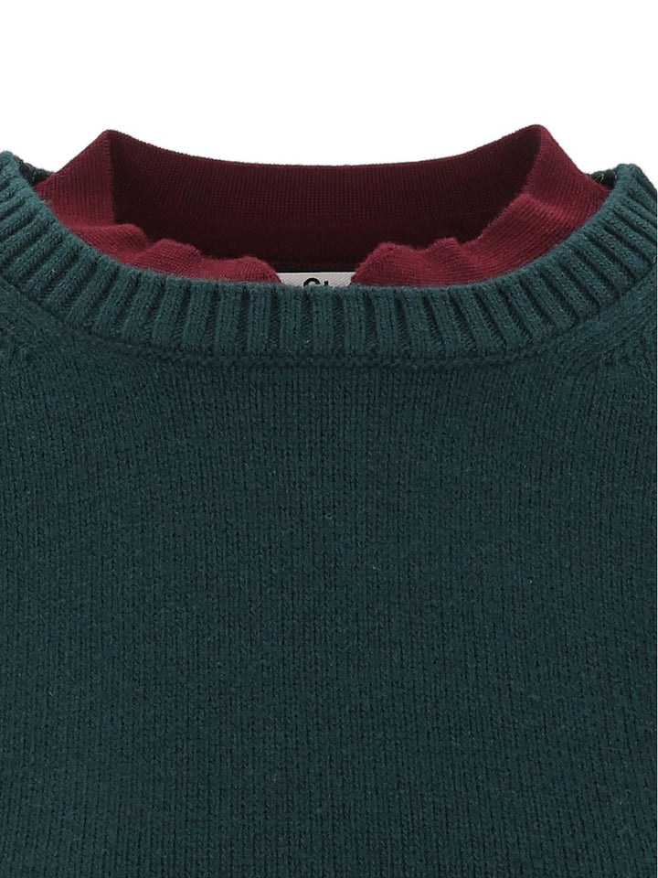 Acne Studios Layered Sweater Knitwear - Verde | b5f2fcbd7f6520e1f6b696d505c022354a3f1345