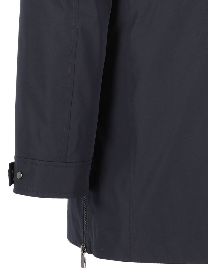 Corneliani Hooded Long Down Jacket Giacche - Blu | 90092e53dd7780ccc7c68e8dc82b26e6a2b2f752
