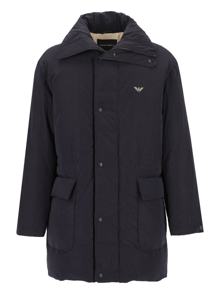 Emporio Armani Parka mit Logo Jacken Blau