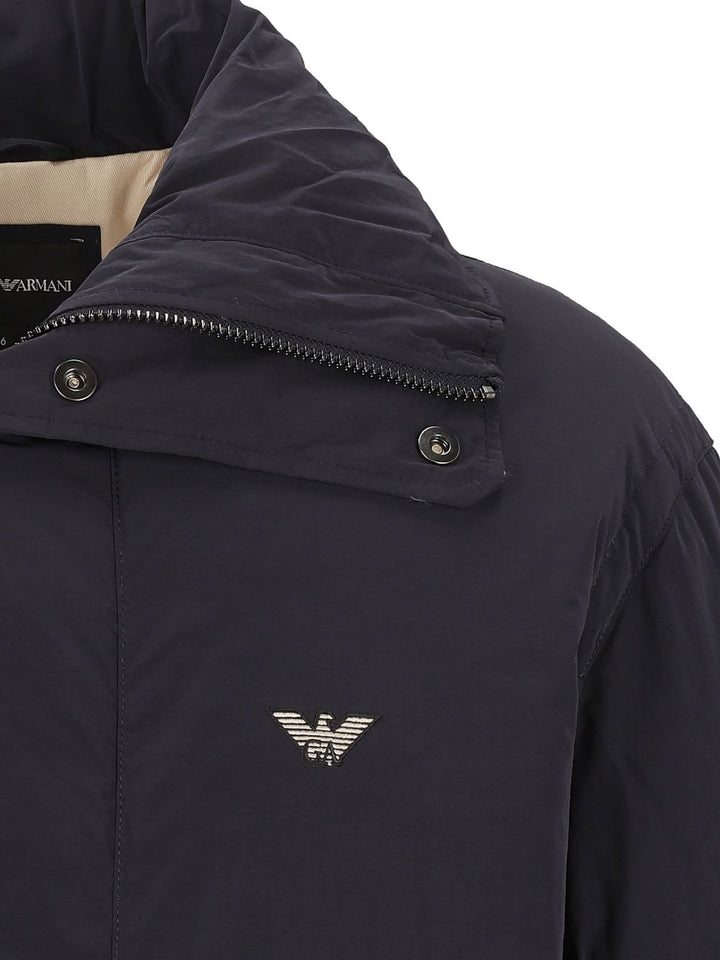 Emporio Armani Parka mit Logo Jacken Blau