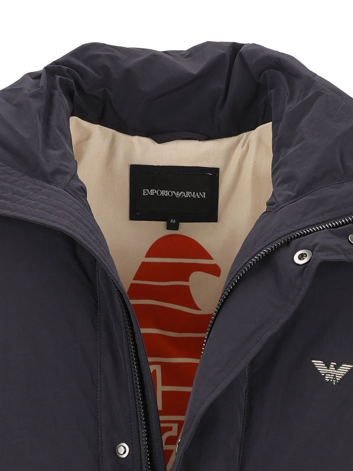Emporio Armani Parka mit Logo Jacken Blau