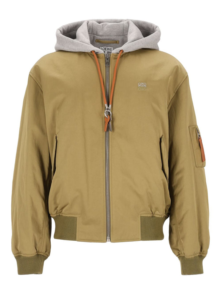 Loewe Technical Fabric Bomber Jacket Giacche - Verde | 51181f76d871aa193edc5eba250e774171523eaa