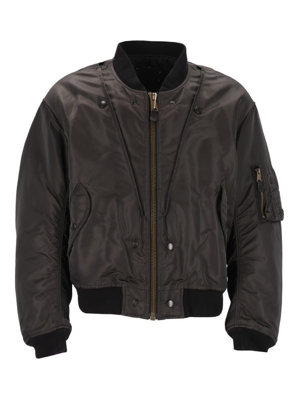 Reversible Bomber Vestes Gris