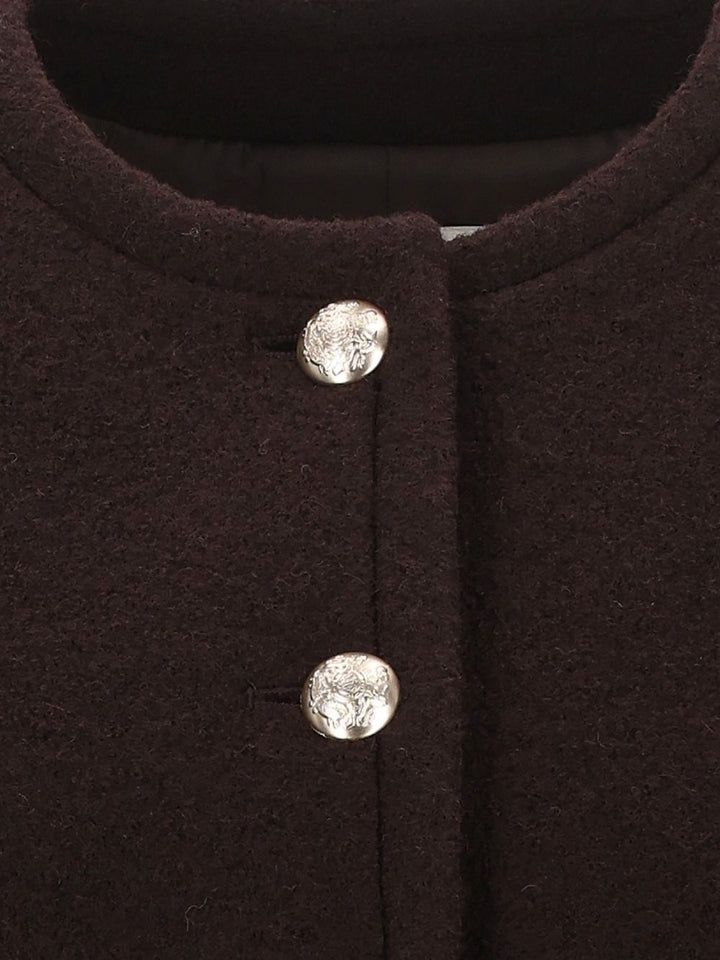 Dunst Round-Neck Wool Jacket Giacche - Marrone | d95554daed13b8b12dfc625ef68b826d16990005