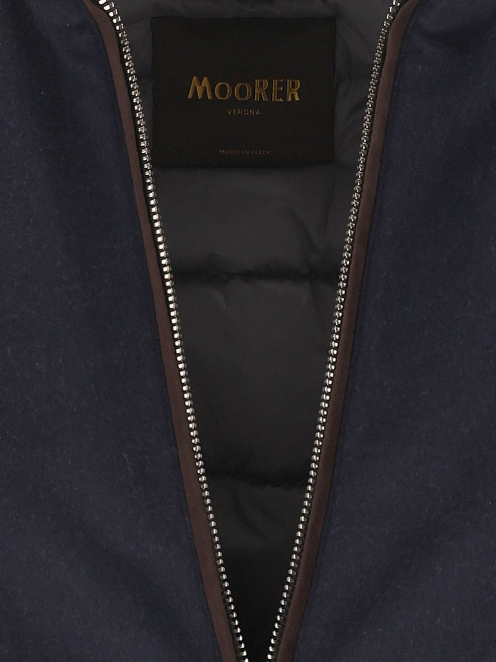 Moorer Donizetti Virgin Wool And Cashmere Bomber Jacket Giacche - Blu | 41e7ce642f81ebf03d6841af2ff0fc397d5dc92c