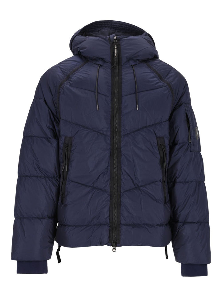 C.P. Company Down Shield Hooded Padded Jacket Coats - Blu | edc9132a68cfdddac00e5adebc00c70ba955b840
