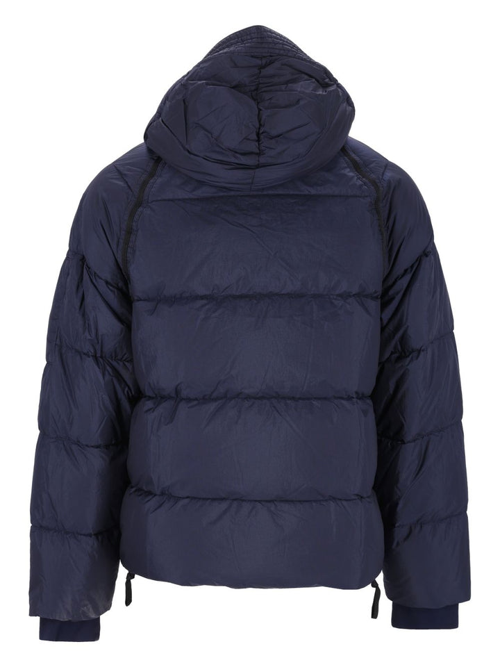 C.P. Company Down Shield Hooded Padded Jacket Coats - Blu | f4fbb993ca482f7949403e070935d8d9d880464f