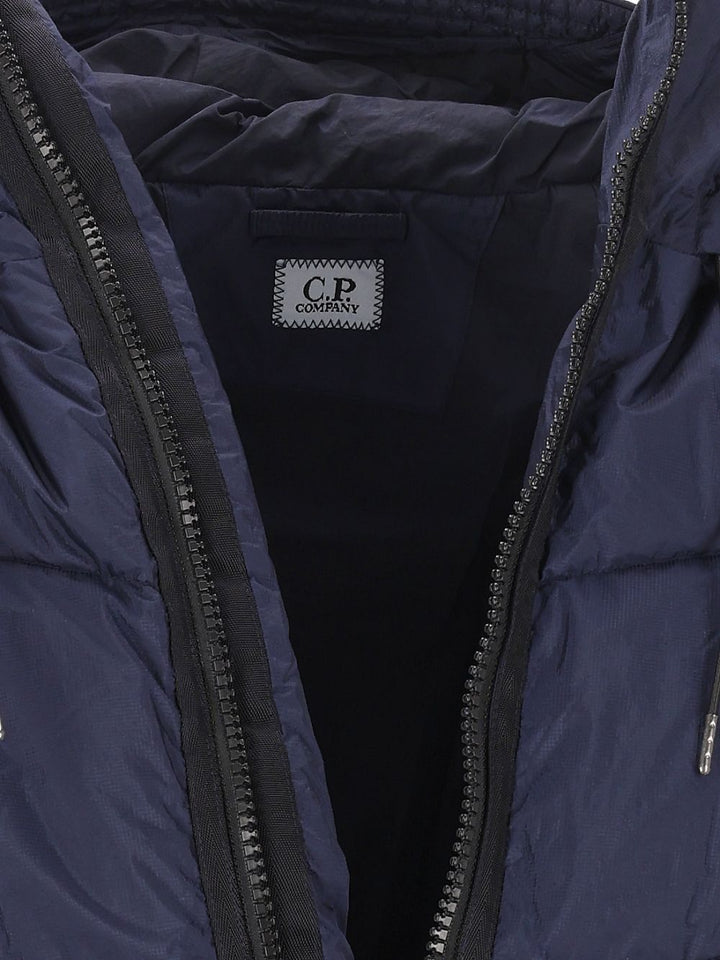 C.P. Company Down Shield Hooded Padded Jacket Coats - Blu | 758d88b39373b3676e059830c71dbfa729dcc9c8