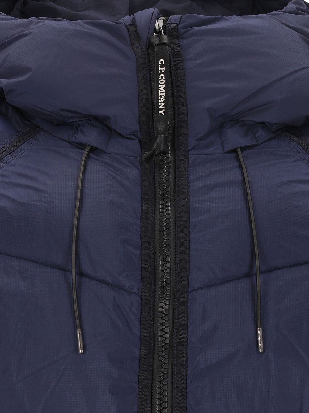 C.P. Company Down Shield Hooded Padded Jacket Coats - Blu | 0162aba984e7d64553719da28e4cf24bf71676e8