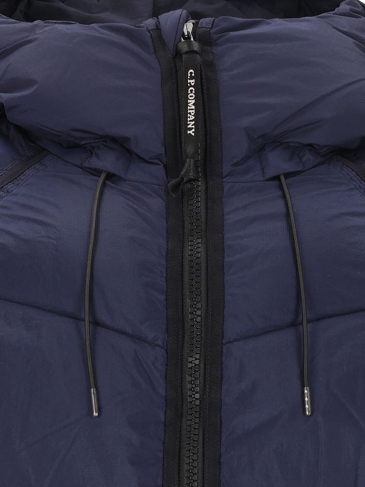 C.P. Company Down Shield Hooded Padded Jacket Coats - Blu | 0162aba984e7d64553719da28e4cf24bf71676e8