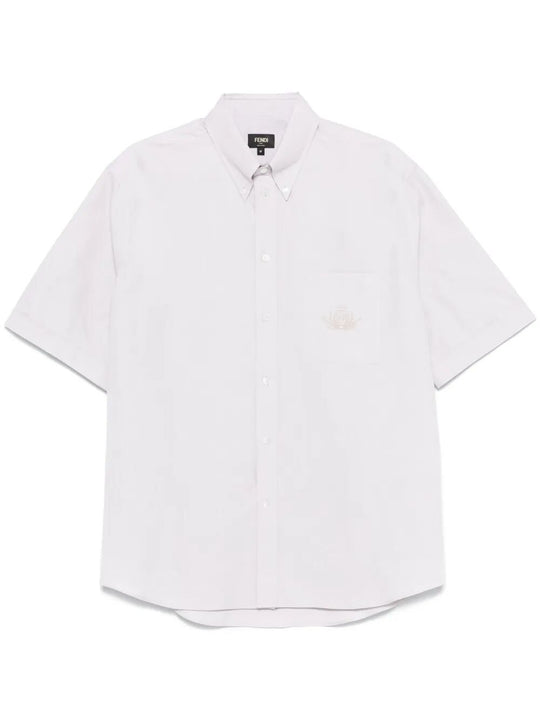 Camicia Fendi Crest In Cotone Oxford