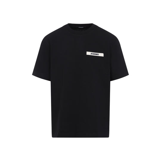 Black Cotton Le T-Shirt Grosgrain T-Shirt