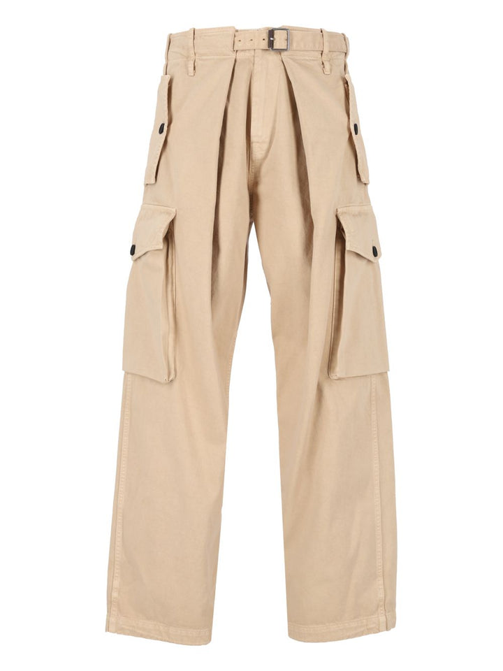 Loewe Cotton Cargo Trousers - Beige | 7cdd9638e0c8bebb730959d3674589bf8b4fab23
