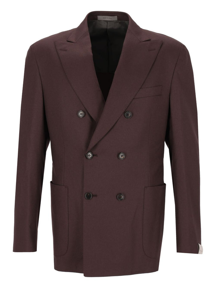 Corneliani Corneliani Double-Breasted Suit Abiti - Marrone | 3c545ed5b5665b66e83ee4174796d759d9c88e07