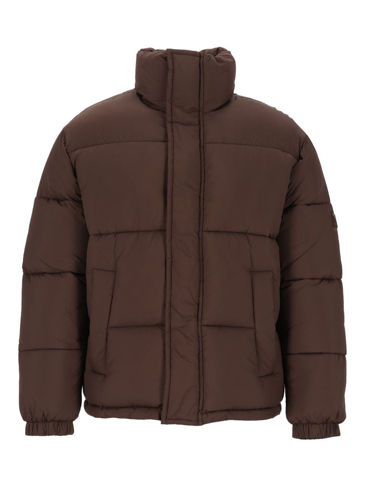 Maison KitsunÉ Quilted Down Jacket Coats - Marrone | 745f95500f154e4e2d8e0c4bbd7f332b49214ce4