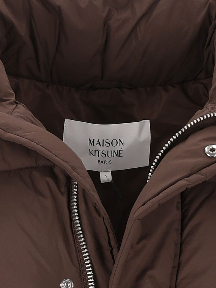 Maison KitsunÉ Quilted Down Jacket Coats - Marrone | 963a576e269758301a7996e7343857294221251f