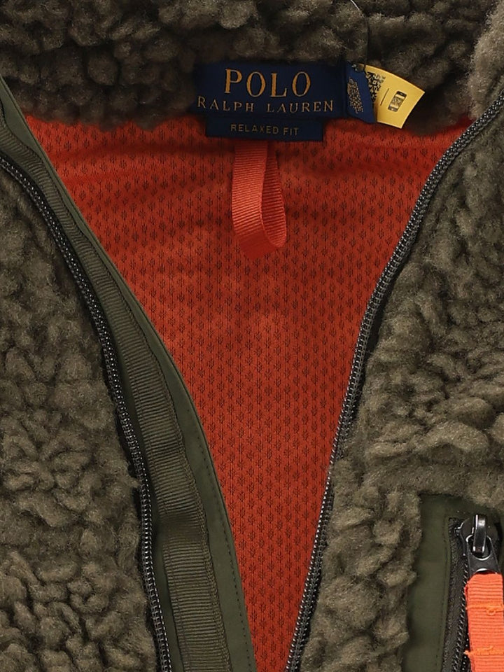 Polo Ralph Lauren Strick-Pullover mit durchgehendem Reißverschluss Grün