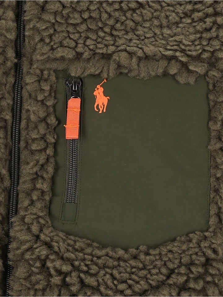 Polo Ralph Lauren Strick-Pullover mit durchgehendem Reißverschluss Grün