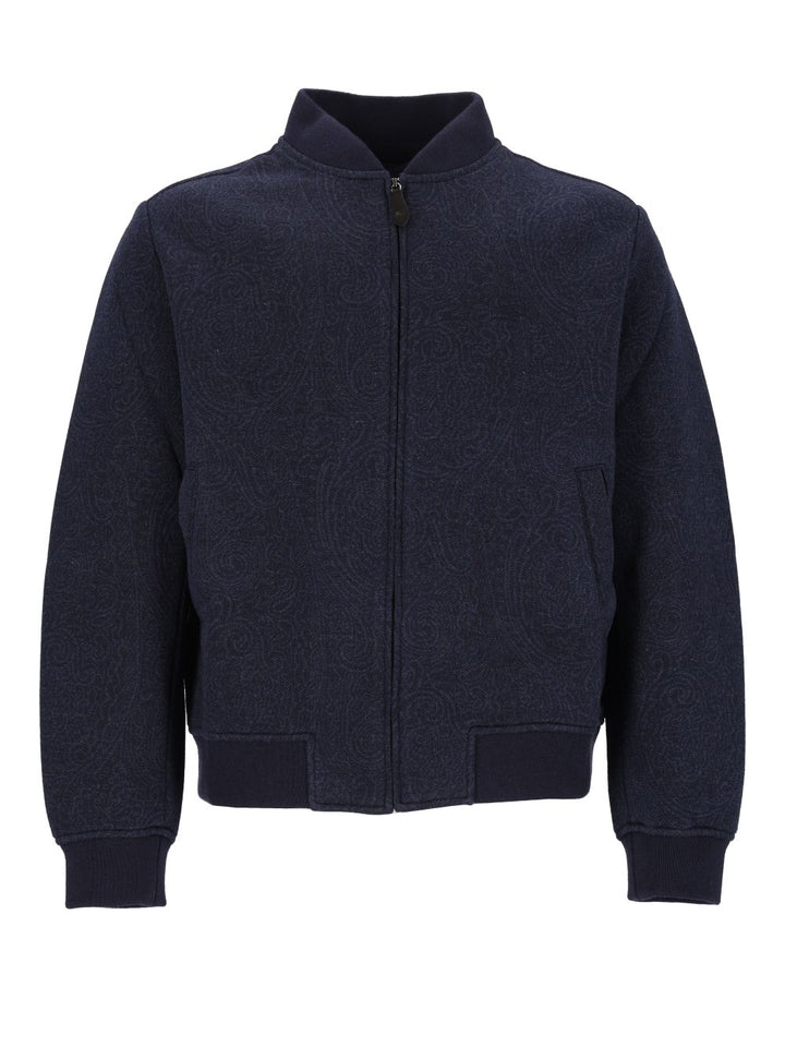 Etro Paisley Knit Bomber Jacket Giacche - Blu | 93df47068a82c7b9e8560ccc321d908ecadf9298